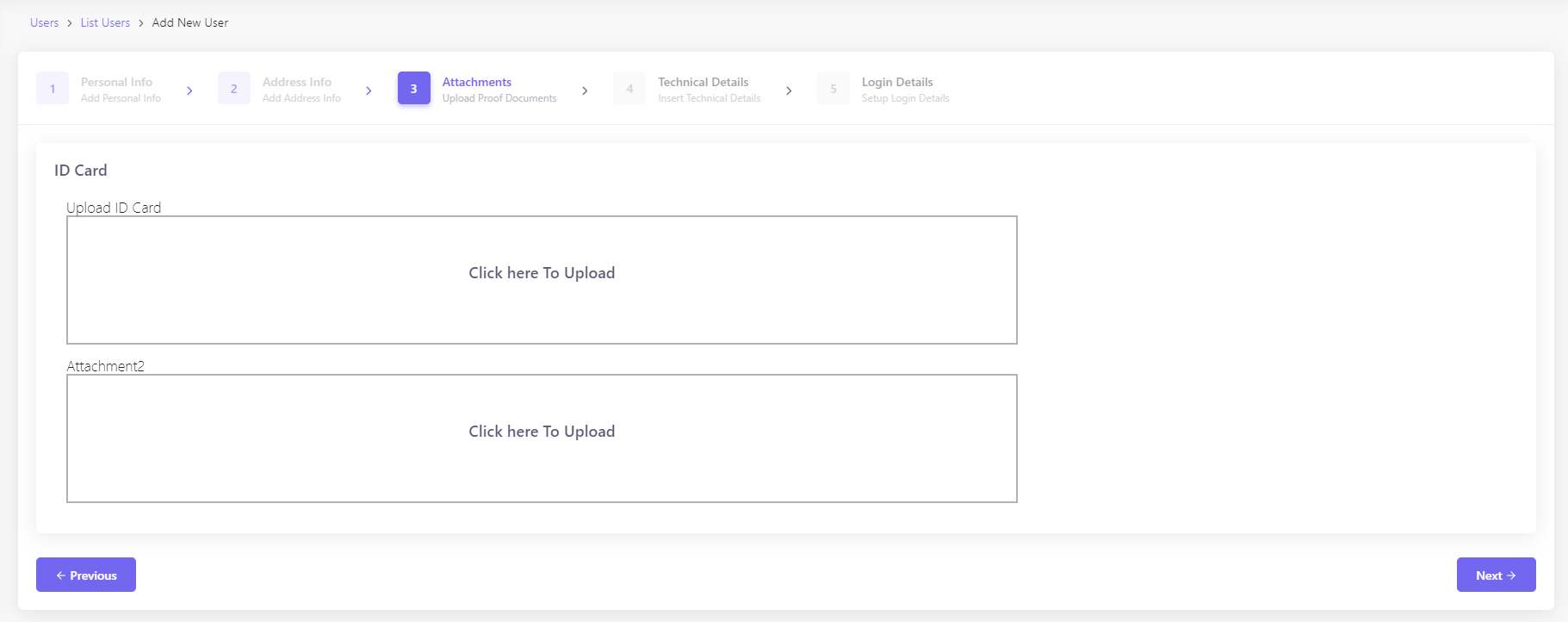 Attachments Screenshot