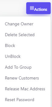 Dropdown Action Menu